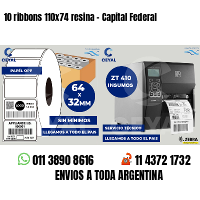 10 ribbons 110x74 resina - Capital Federal