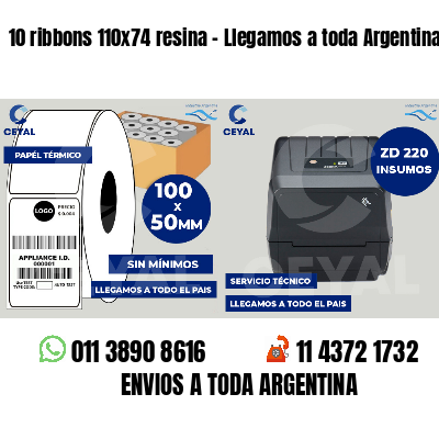 10 ribbons 110x74 resina - Llegamos a toda Argentina
