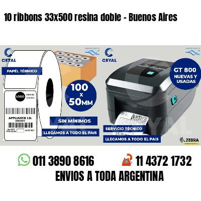 10 ribbons 33x500 resina doble - Buenos Aires