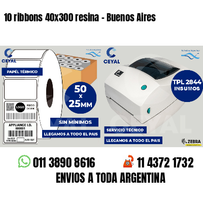 10 ribbons 40x300 resina - Buenos Aires