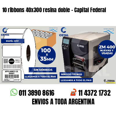 10 ribbons 40x300 resina doble - Capital Federal