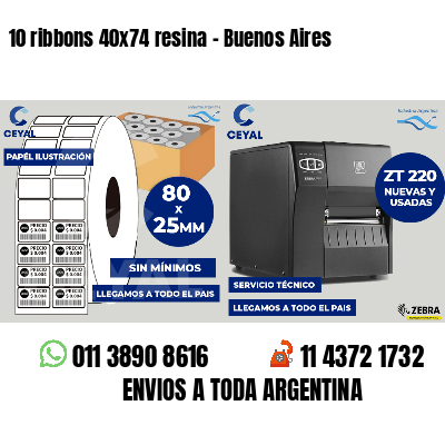 10 ribbons 40x74 resina - Buenos Aires