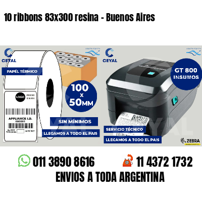 10 ribbons 83x300 resina - Buenos Aires