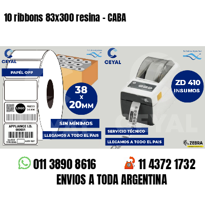 10 ribbons 83x300 resina - CABA
