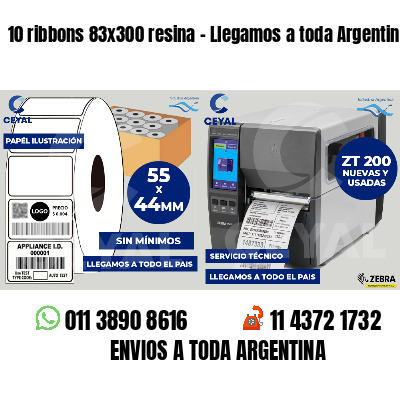 10 ribbons 83x300 resina - Llegamos a toda Argentina