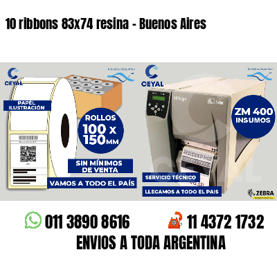 10 ribbons 83x74 resina - Buenos Aires