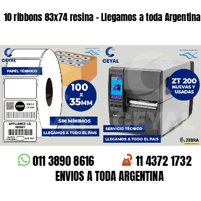 10 ribbons 83x74 resina - Llegamos a toda Argentina
