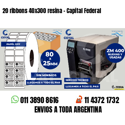 20 ribbons 40x300 resina - Capital Federal