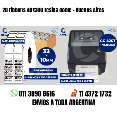 20 ribbons 40x300 resina doble - Buenos Aires