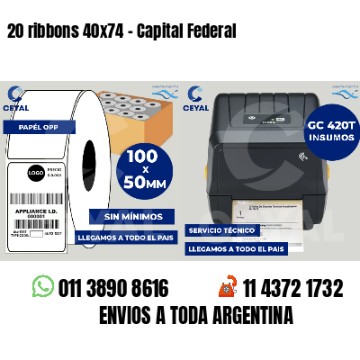 20 ribbons 40x74 - Capital Federal