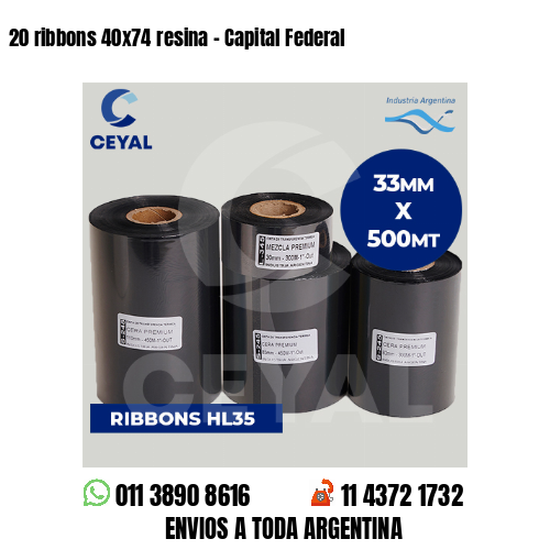20 ribbons 40×74 resina – Capital Federal
