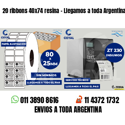 20 ribbons 40x74 resina - Llegamos a toda Argentina