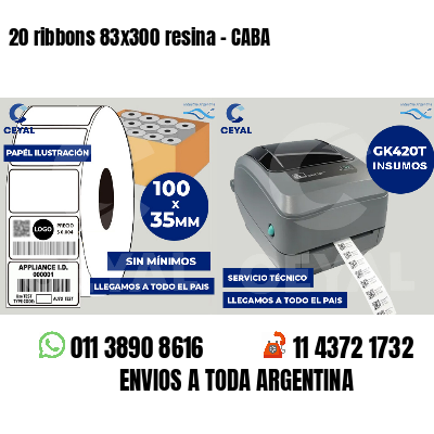 20 ribbons 83x300 resina - CABA