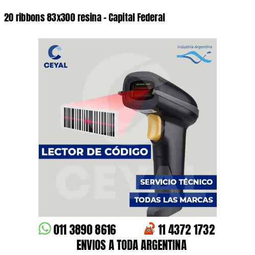 20 ribbons 83x300 resina - Capital Federal