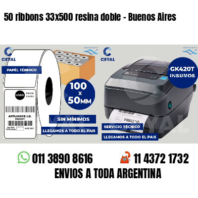 50 ribbons 33x500 resina doble - Buenos Aires