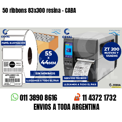 50 ribbons 83x300 resina - CABA