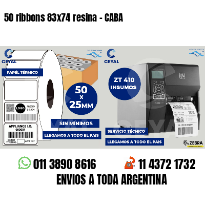 50 ribbons 83x74 resina - CABA