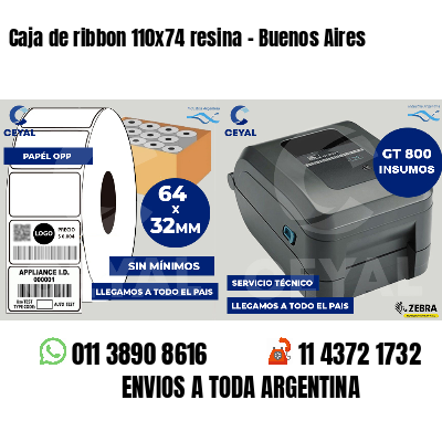 Caja de ribbon 110x74 resina - Buenos Aires
