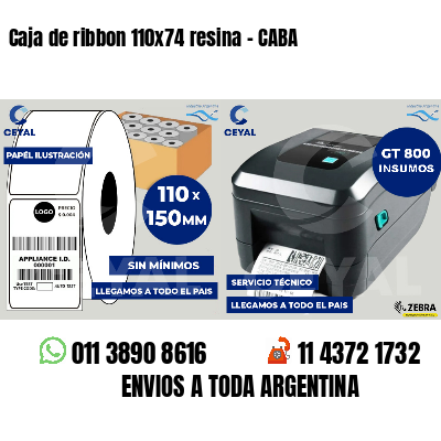 Caja de ribbon 110x74 resina - CABA