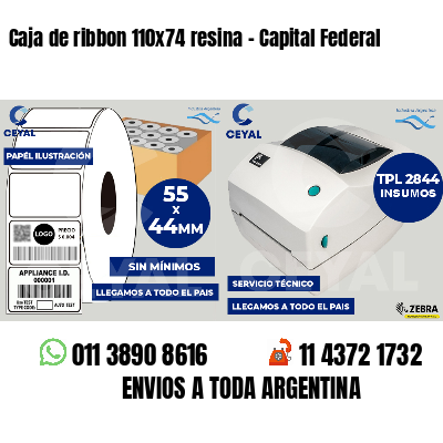 Caja de ribbon 110x74 resina - Capital Federal