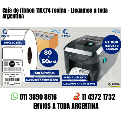 Caja de ribbon 110x74 resina - Llegamos a toda Argentina
