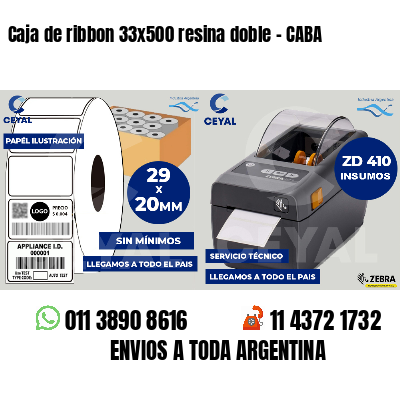 Caja de ribbon 33x500 resina doble - CABA