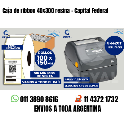 Caja de ribbon 40x300 resina - Capital Federal