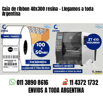 Caja de ribbon 40x300 resina - Llegamos a toda Argentina