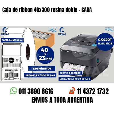 Caja de ribbon 40x300 resina doble - CABA