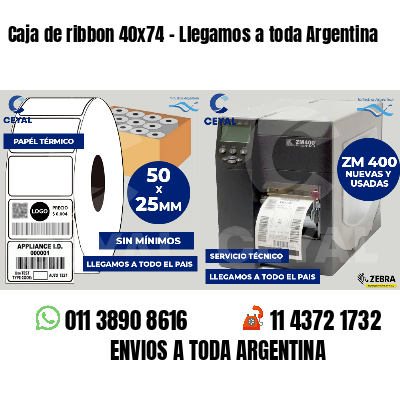 Caja de ribbon 40x74 - Llegamos a toda Argentina