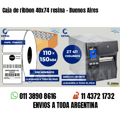Caja de ribbon 40x74 resina - Buenos Aires