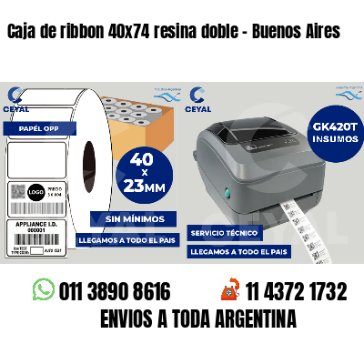 Caja de ribbon 40x74 resina doble - Buenos Aires