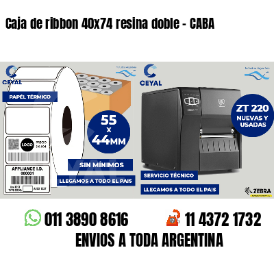 Caja de ribbon 40x74 resina doble - CABA