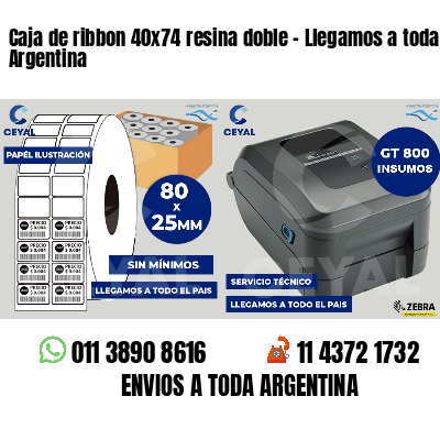 Caja de ribbon 40x74 resina doble - Llegamos a toda Argentina