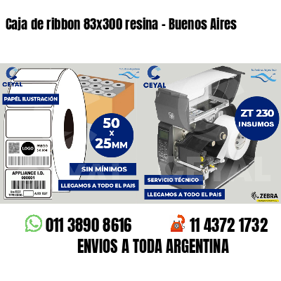 Caja de ribbon 83x300 resina - Buenos Aires