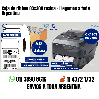 Caja de ribbon 83x300 resina - Llegamos a toda Argentina
