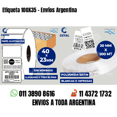 Etiqueta 100X35 - Envíos Argentina