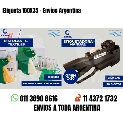 Etiqueta 100X35 - Envíos Argentina
