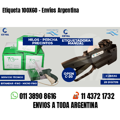 Etiqueta 100X60 - Envíos Argentina