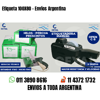 Etiqueta 100X80 - Envíos Argentina