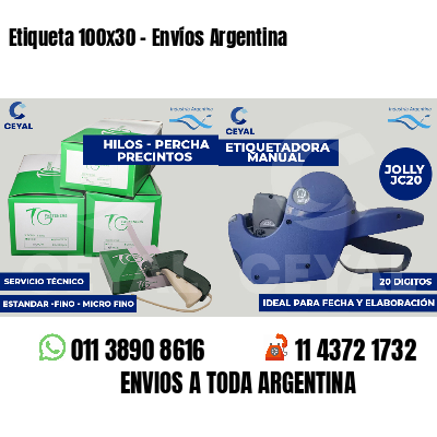 Etiqueta 100x30 - Envíos Argentina