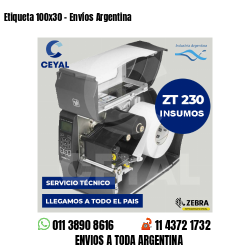 Etiqueta 100×30 – Envíos Argentina