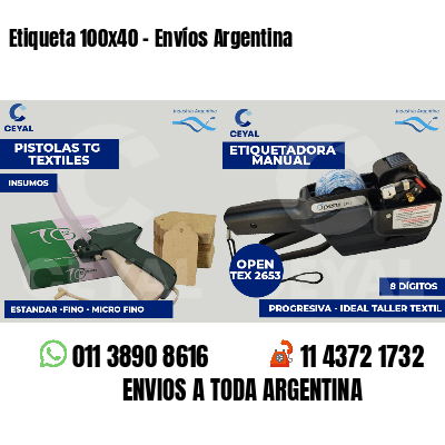 Etiqueta 100x40 - Envíos Argentina