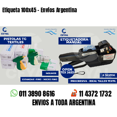 Etiqueta 100x45 - Envíos Argentina