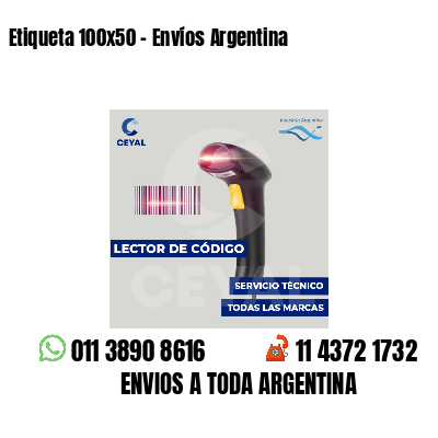 Etiqueta 100x50 - Envíos Argentina