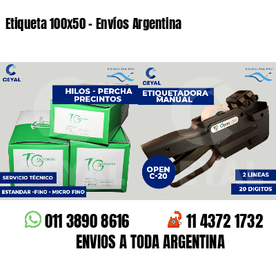 Etiqueta 100x50 - Envíos Argentina