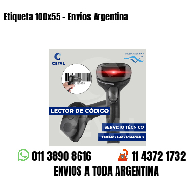 Etiqueta 100x55 - Envíos Argentina