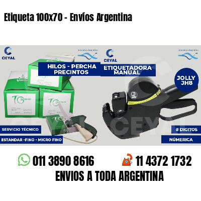 Etiqueta 100x70 - Envíos Argentina
