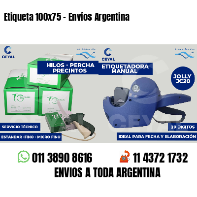 Etiqueta 100x75 - Envíos Argentina