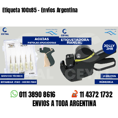 Etiqueta 100x85 - Envíos Argentina